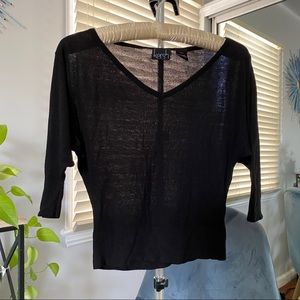 Kersh black v neck top